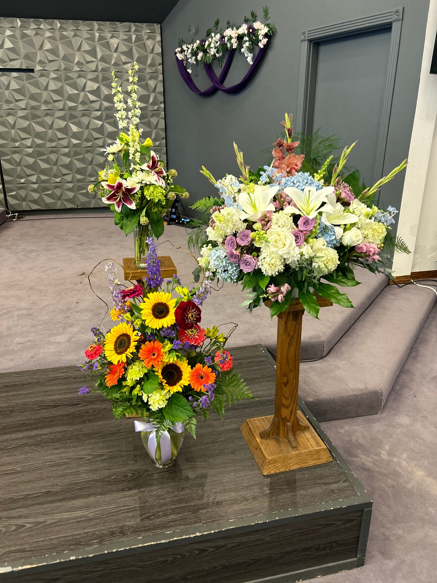 Sympathy Arrangement with Lilies & Roses | Funeral Flowers