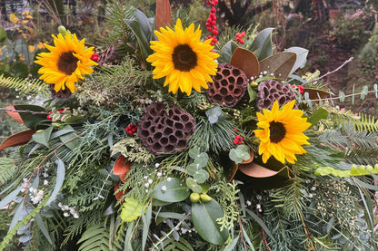 Half Casket Spray with Roses – Custom Funeral Floral Tribute
