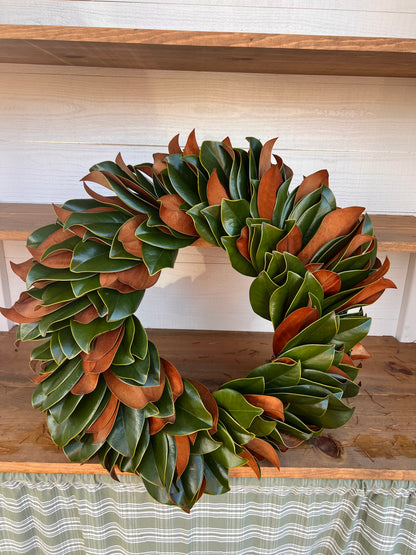 Fresh Magnolia Wreath | Made to Order & Dries Beautifully