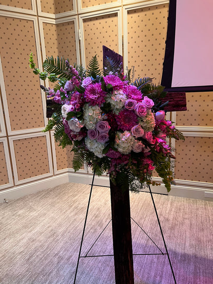 Rustic Wood Cross Standing Spray | Funeral Flowers
