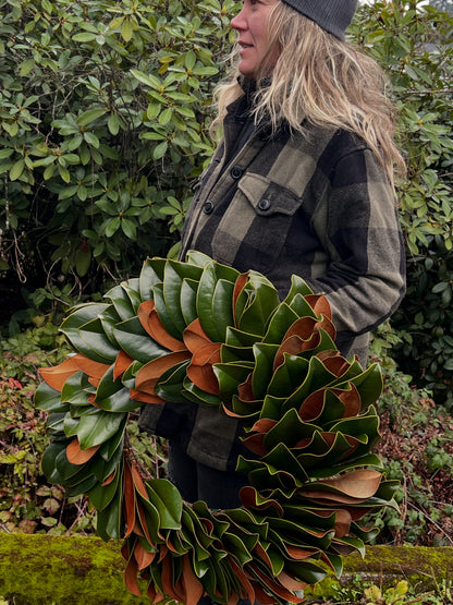 Fresh Magnolia Wreath | Made to Order & Dries Beautifully