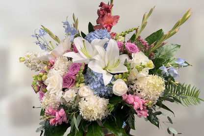 Half Casket Spray with Roses – Custom Funeral Floral Tribute
