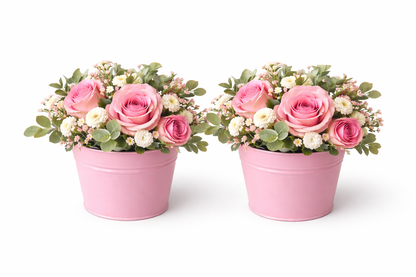 Galentine’s Flowers for Friends — Valentine’s Pink Bucket Bouquet 💝