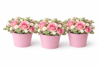 Galentine’s Flowers for Friends — Valentine’s Pink Bucket Bouquet 💝