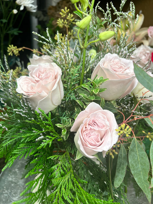 Winter Garden Rose Arrangement ❄️