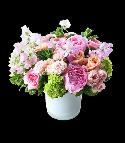 # 7b.  Valentine's Day Arrangement - Mixed Roses & Flowers in a Basket