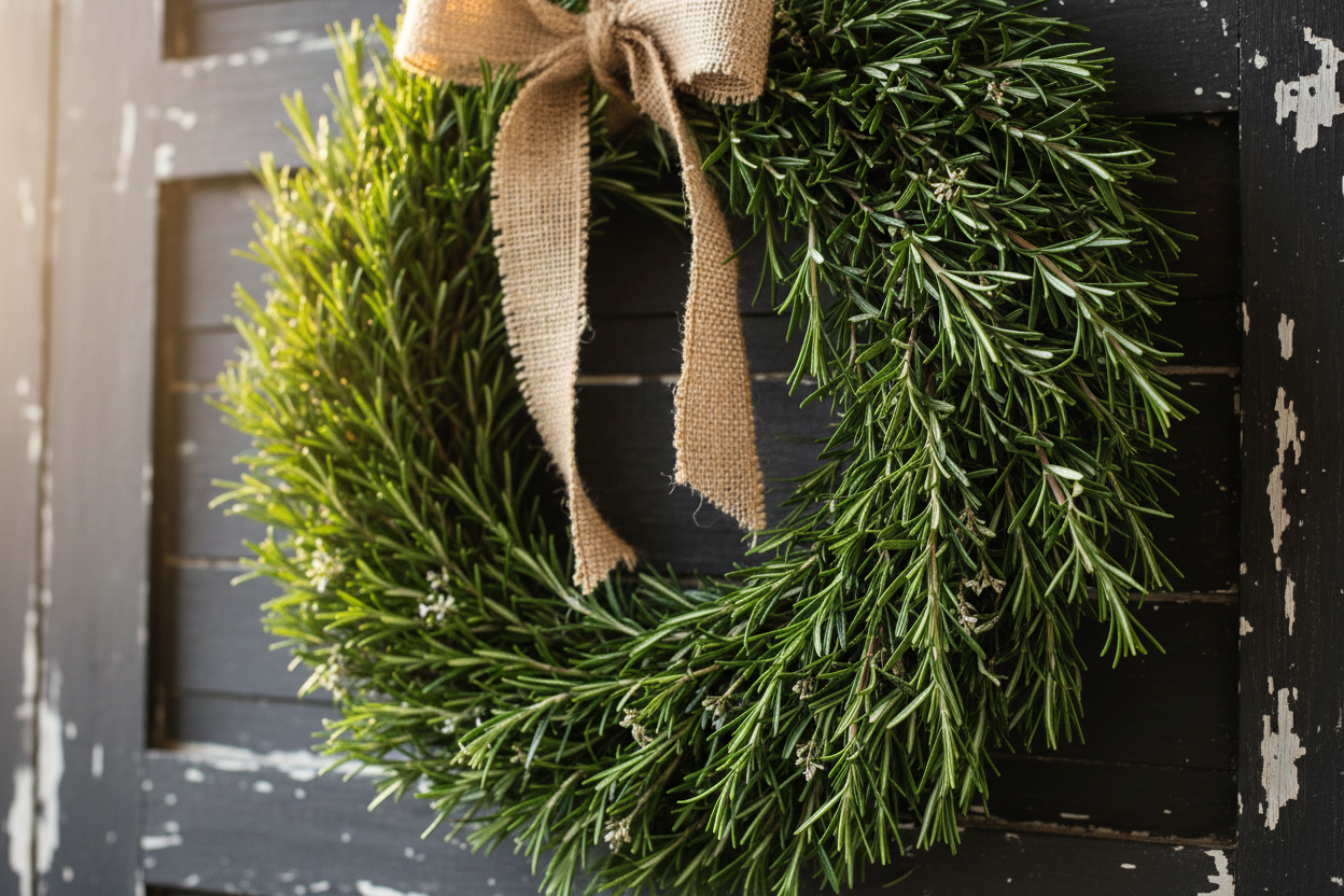rosemary wreath rustic