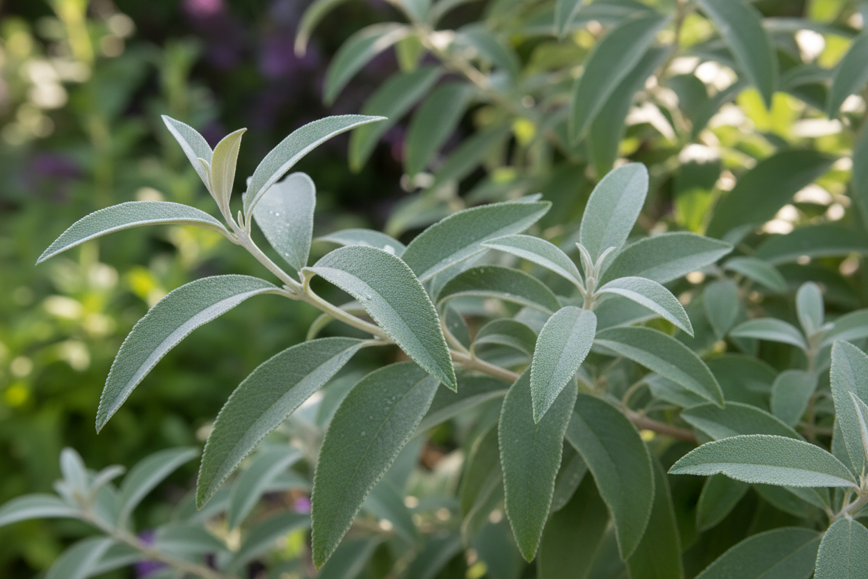 sage green butterfly bush foilage